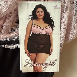 NWT Dreamgirl Sexy Sheer Babydoll Lingerie Underwire Adjustable Straps Size 3X